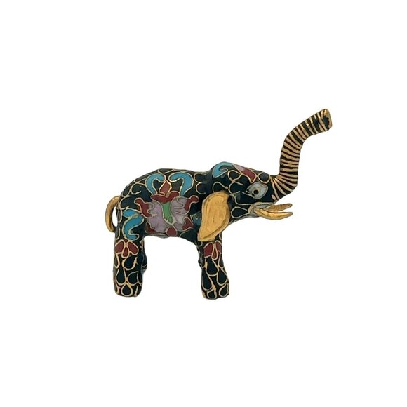 VTG Estate Cloisonne Miniature Elephant Figurine! 154 - Picture 1 of 6